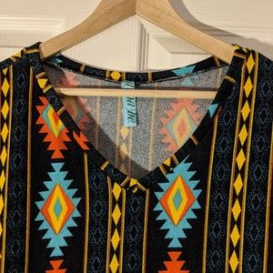 Aztec pattern Tshirt dress.